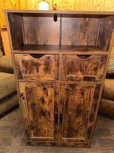 lot 235 image: Vintage Wood Cabinet Measuring 43X23