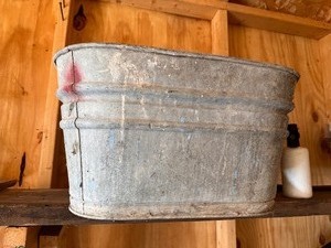lot 256 image: Galvanized Metal Pail Bin