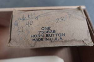 lot 98 image: NOS Horn Button for 1937-40 Chevrolet Truck