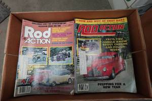 lot 196 image: Box of Rod Action Magazines