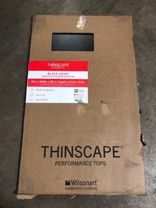 THINSCAPE 4 ft. L x 25 in. D Engineered Composite Countertop in Black Amani with Satin Finish Customer Returns See Pictures
