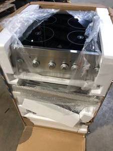 Premium LEVELLA 24 in. 2.6 cu. ft. Single Oven 4-Burner Freestanding Electric Range with Storage Drawer Open box See Pics