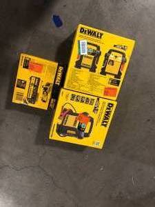 Lot of Assorted of Dewalt Jumper Boxes and charger Customer Returns See Pictures