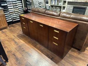 72x21x28  Desk Credenza Wood