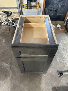 18 wide Base Cabinet Grey Shaker Door and Drawer