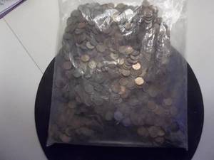 10 Lb. Bag Of Lincoln Wheat Cents Approx. 1400 Count