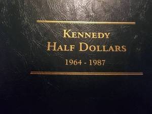 Kennedy Half Dollar Series 1964-1987 Partial Set  27 Coins In All And 1988 Partial Set Album With Only 5 Coins 1988-1999