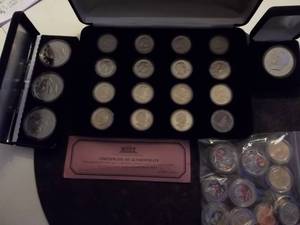 16-Susan B. Anthony, 4-Ike Dollars & A Bag Of Presidential Dollars & Painted Kennedy Halves