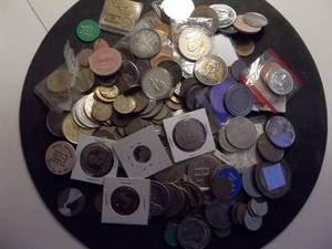 About 10 LBS. Of Foreign & Token Coinage