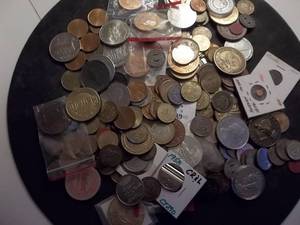About 10 LBS. Of Foreign & Token Coinage