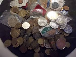 Large Lot Of Foreign & Token Coinage