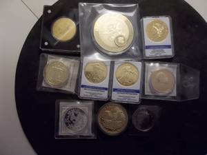 11 Gold Layered & Silver Plate Replica Coinage