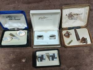 Vintage Cuff Links & Tie Bars