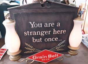 Lighted Grain Belt Beer Sign 15x15 Works