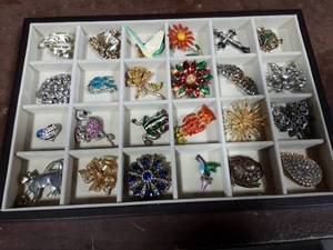 Lot Of Brooches (Not The Tray)
