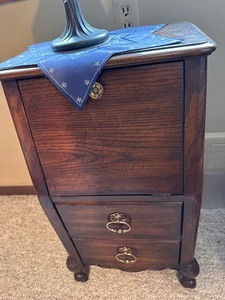 lot 105 image: Vintage Wood SecretaryWriting Desk 16 X 12 29