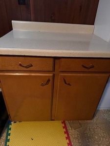 lot 132 image: VanityCounter and Cabinet