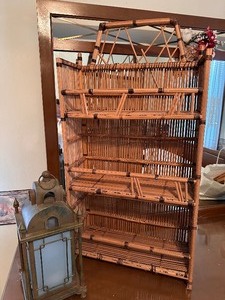 lot 87 image: Vintage Rattan Shelf