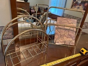 lot 88 image: 2 Vintage Metal Magazine Racks