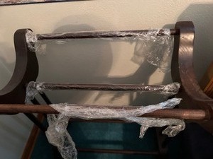 lot 90 image: Wood Blanket Rack