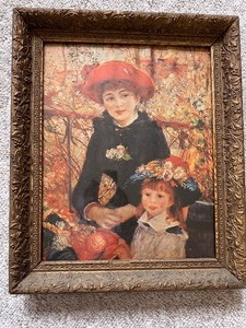 lot 25 image: Two Sisters on the Terrace Print by Renoir 20 X 24