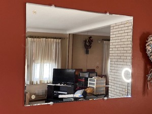lot 31 image: Vintage Beveled Edge Mirror 48 X 35.5