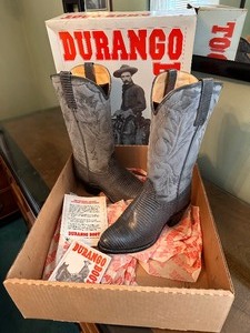 lot 49 image: New In Box Womens Grey Leather Durango Boots 7 12 M