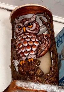 lot 251 image: Vintage Owl Umbrella Stand MCM Boho