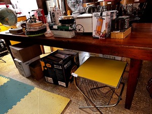 lot 220 image: 8 Long Wood Table (items on top and below not included)