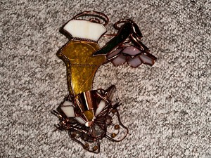 lot 224 image: Stained Glass and Copper Garden Angel