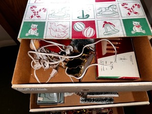 lot 227 image: Entire Box of Vintage Christmas Decorations