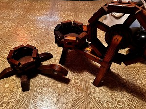 lot 162 image: Vintage Wood Plant Stands