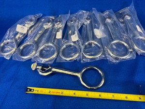 lot 2 image: 8 - Ring Stand Clamps 2 Inches Diameter, 6 Inches Long