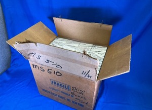 lot 36 image: Box Of 72 - Microscope Slide Boxes Marbled Black White