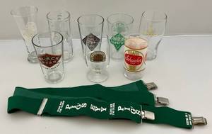 Misc. Beer Glasses With Advertisement