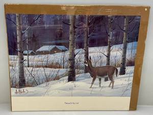 Les Kouba Christmas Eve Up North Un-Framed Print (Sealed)