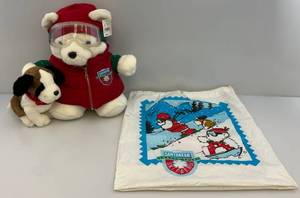 2004 Ski-Patrol Santa Bear With Dog