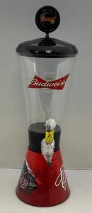 Vintage Nascar Budweiser Beer Super Tube 128 Ounce Dispenser Tap Tower