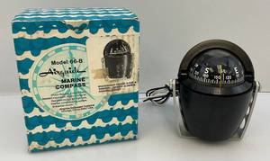 Vintage Airguide Light Up Marine Compass Model 66-B  In Original Box