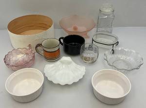 Group Of Misc. Vintage Pink Glass & More