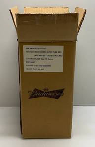 Vintage Nascar Budweiser Beer Super Tube 128 Ounce Dispenser Tap Tower