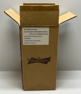 Vintage Nascar Budweiser Beer Super Tube 128 Ounce Dispenser Tap Tower