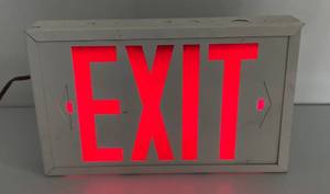Vintage Carded Exit Sign