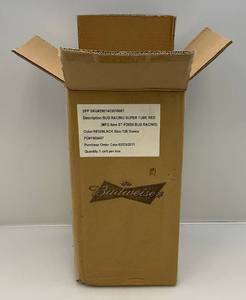 Vintage Nascar Budweiser Beer Super Tube 128 Ounce Dispenser Tap Tower