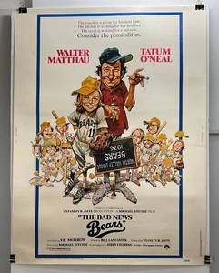 1976  The Bad News Bears  Movie Theatre Poster 30 x 40