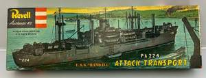 Vintage Revell Authentic Kit USS Randall PA 224 Attack Transport H-329169 (Open Box)