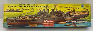 Vintage Renwal Blueprint Model Light Cruiser U.S.S. Springfield Assembly Kit 1500 Scale (Open Box)
