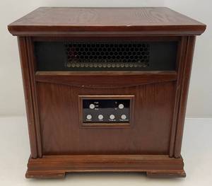Life Smart Electric Heater With Wood Cabinet (Works)