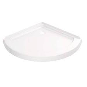 Delta 38 in. x 38 in. Round Corner Shower Pan Base with Corner Drain in White