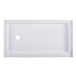 Swiss Madison Voltaire 36 in. x 60 in. Acrylic, Single-Threshold, Left-Hand Drain, Shower Base in White